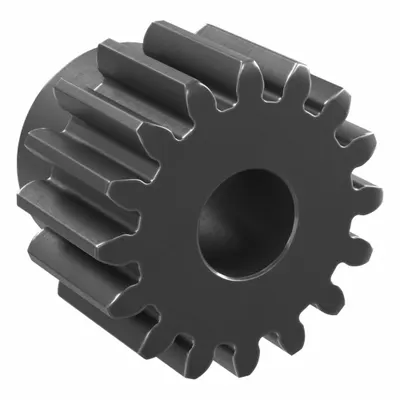 KHK GEARS Spur Gear: Module m 2, 16 Teeth, 12 mm Bore Dia, Black Oxide Coated Carbon Steel - Metric Spur Gears with Standard Hub