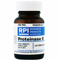 RPI Proteinase K: 500 mg Volume, BSE/TSE Free, Powder, Glass (MPN P50220-0.5)