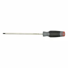 Security Torx screwdriver with TP27 tip for tamper-resistant fasteners. Features an 8-inch shank and 12 1/2-inch overall length. Cushion grip provides comfort during use. Not insulated.