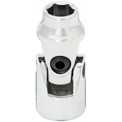 This 3/8" drive metric flex socket features an 11 mm, 6-point standard profile with a chrome finish. The flex design allows the socket to pivot, enabling access to fasteners in confined or angled spaces. It is tether ready for use in elevated or safety-sensitive environments.