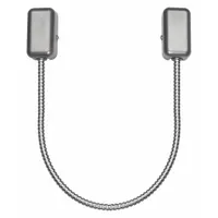 Stainless steel power transfer loop for routing electrical wiring across door frames. Used in access control and security systems to maintain power and signal continuity across moving joints