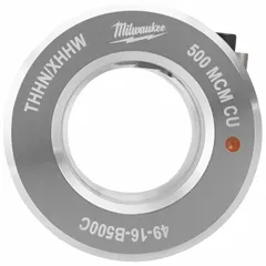 Stripping bushing for copper THHN/XHHW wire up to 500 MCM. Designed for use with MILWAUKEE tools 2435-20 and 2935-20. Enables clean wire stripping for electrical installations and maintenance.