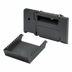 This guillotine cutter is designed for use with the i7500 printer series. It includes a T-20 wrench for installation or maintenance. The cutter provides clean cuts for labels and markers produced by the printer.