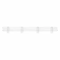 This stainless steel ledge is designed for use with wire shelving systems to provide a raised edge that helps prevent items from falling off shelves. It measures 48 inches in length and is finished in silver. Suitable for organizing and securing stored goods in commercial storage environments