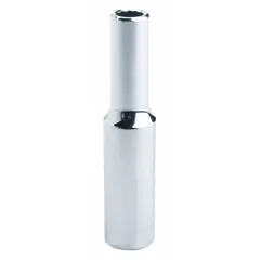 This 1/4" drive hand socket features a 10 mm socket size with a 12-point deep configuration. The chrome finish provides corrosion resistance. Suitable for tightening or loosening metric fasteners in maintenance and repair tasks.