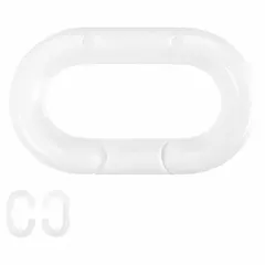 Master Chain Link for Plastic Chain Barrier, Polyethylene, 1 11/25 in Overall Length