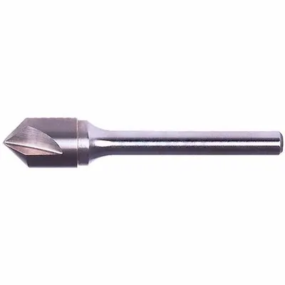 KEO 60° Three-Flute Countersink, 5/8 in Body Dia, TiN Coated Carbide - General Purpose Three-Flute Countersinks