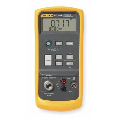 FLUKE Handheld Pressure Calibrator: Fluke-717 30, Included, -12 psi – 30 psi - Compact Handheld Pressure Calibrators