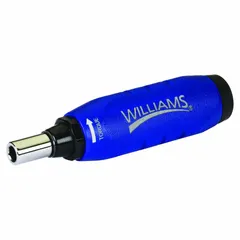 Preset click-type torque screwdriver with 1/4 in tip size. Torque range 4 lb-in to 40 in-lb. Provides audible and tactile click when preset torque is reached. Used for precision fastening in assembly and maintenance applications.