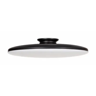 AFX INC. Flush Mount: 19 in Dia, Black, 4 1/2 in Ht, 2,900 lm, 3000K/3500K/4000K - Skye Semiflush-Mount Lights