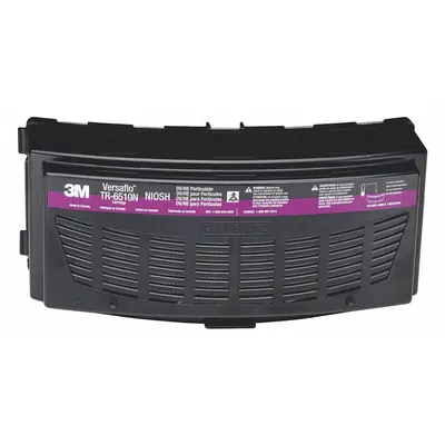 3M Combination Cartridge/Filter: TR-600, HEPA/Organic Vapor (OV), Black/Magenta Color - 3M PAPR Particulate Filters & Vapor Cartridges