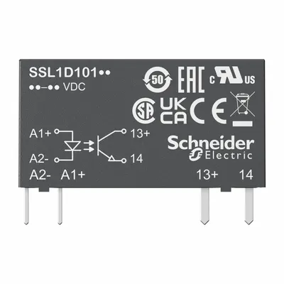 SCHNEIDER Solid State Relay: 2 A Current Rating, 15 to 30V DC - Slim Relays