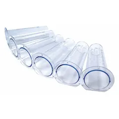 Plastic bat removal cone with round base shape, 2 1/2 inches in height and width. Sold in a pack of 6. Used to exclude bats from structures by providing a one-way exit, allowing bats to leave while preventing re-entry.