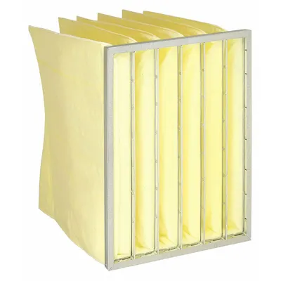 OEM Pocket Air Filter: 24 in x 20 in x 22 in, MERV 14, Yellow, Synthetic - MERV 14 Pocket Air Filters
