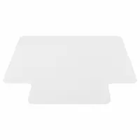 DEFLECTO Chair Mat: Traditional Lip, 0.125 in Thick, 60 in Overall Lg, 46 in Overall Wd, Clear (MPN CM13432FGR)