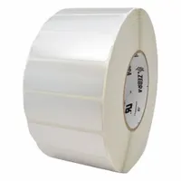 ZEBRA Barcode Printer Labels: 3 in Label Wd, 1 in Label Ht, Silver, 3 in Core Dia., Gloss, Acrylic (MPN 10023157)