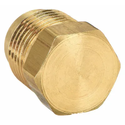 PARKER Flared Fitting Plug: 3/8 in OD Fitting Size, Flared, Brass - Standard Brass 45-Degree Flare Tube Fittings