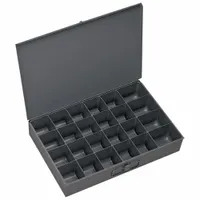 Compartment Drawer: 13 5/8 in x 9 7/8 in x 2 1/8 in, 24 Compartments, 0 Dividers, Gray, Piano (MPN 202-95-D919)