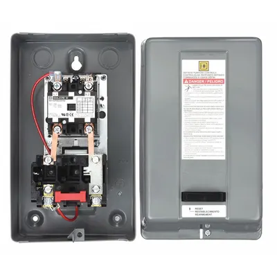 SQUARE D Definite Purpose Magnetic Motor Starter: Non-Reversing, 2 Poles - Enclosed Non-Reversing Starters with Thermal Overloads