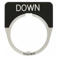 Legend Plate: 30 mm Panel Mounting Size, Half-Round, 1 5/8 in Overall Wd, For Series 10250T (MPN 10250TM12)
