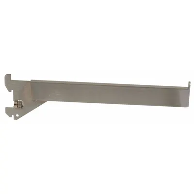 ECONOCO Straight Arm: Single, 2 in Slot Spacing, 1 in Slot Lg, 1/4 in x 12 in x 3 in - Face-Out Hangrails for Slotted-Standard Shelving