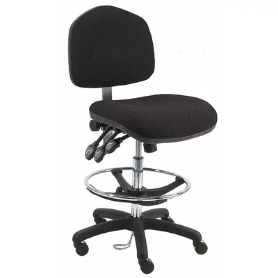 BENCHPRO Ergonomic Chair: Fabric, Armless, Ht Range 21 in to 31 in, 21 1/2 in Seat Wd - Fabric Lab Chairs