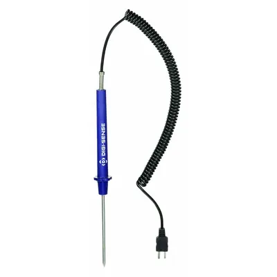OAKTON Type J Straight Thermocouple for Surface Applications, 4 in Probe Length - Thermocouples for Surface Applications