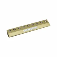 Aluminum air knife with a 9-inch air slot width and 0.002-inch slot height. Designed to produce a uniform, high-velocity air sheet for drying, cleaning, and blow-off applications in industrial manufacturing and processing lines