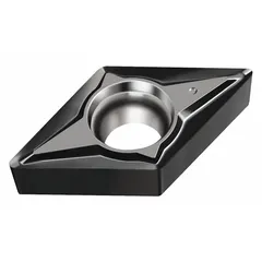 Diamond indexable turning inserts for precision machining of non-ferrous materials, composites, and abrasive workpieces. The diamond grade provides wear resistance for finishing and semi-finishing operations. Available in two variants: DCGT3(2.5)2-FN2 WNN10 and DCGT11T308-FN2 WNN10.