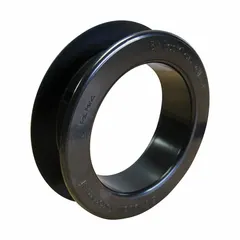 This Style 1 grommet meets Mil Spec requirements and is made of nylon with a hardness of 120A. It has an inside diameter of 2.25 in and an outside diameter of 3.25 in, with impact-resistant properties. Commonly used to protect cables, hoses, or pipes passing through metal panels in industrial machinery, electrical enclosures, and material handling equipment.