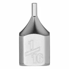 This MILWAUKEE hex bit socket features a 1/4 in drive and a 1/16 in hex tip, SAE. With an overall length of 51/64 in, it is designed for driving hex fasteners in confined spaces. Suitable for precision assembly, maintenance, and repair tasks in automotive, industrial, and mechanical applications.
