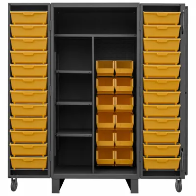 DURHAM MFG HDJ36-12DC24TB4S95 Standard Bin Cabinet with Shelves - Standard Bin Cabinets with Shelves