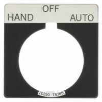Legend Plate: 30 mm Panel Mounting Size, Square, 1 3/4 in Overall Ht x 1 3/4 in Overall Wd (MPN 10250TS51)