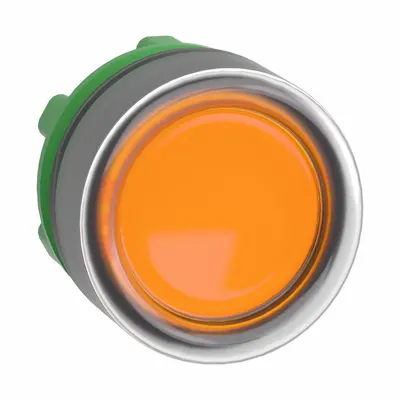 SCHNEIDER Flush Push Button: 22 mm Mounting Size, Non-Metallic - Illuminated Flush-Mount Push-Button Operators