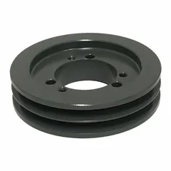 Bushed-Bore Cast-Iron V-Belt Pulley, 2 Groove, 5.3 in OD, SH Quick Detachable