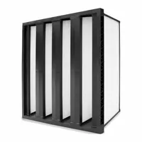 OEM VBank Air Filter: 24 in x 24 in x 17 in, Synthetic, Single Header, 4 Vs, MERV 16 (MPN V4UES23C23CD220)