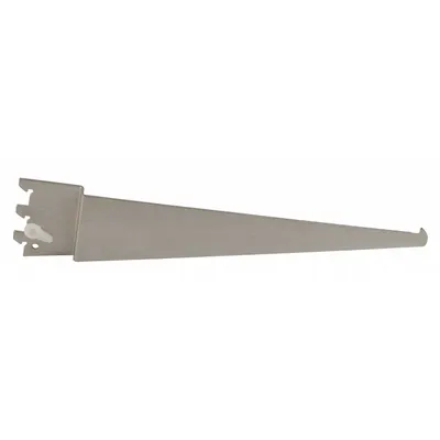 ECONOCO Shelving Bracket: Single, 1 in Slot Spacing, 1/2 in Slot Lg, 1/8 in x 12 in x 3 in - Brackets for Slotted-Standard Shelving