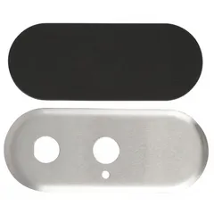 This stainless steel escutcheon is designed to cover the wall opening around faucet pipes, providing a clean finish. It has an unfinished surface and an overall width of 2 13/16 inches. Compatible with BESTCARE WH3376 series faucets.