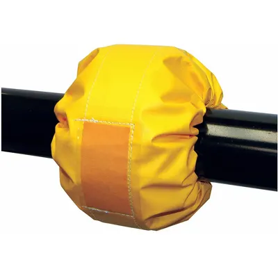 ADVANCE Spray Shield: PVC, 12 in Pipe, Yellow - Pipe Fitting Spray Shields