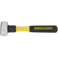 Lead Alloy Mallet: Fiberglass Handle, Textured Grip, 2 lb Head Wt, 1 1/2 in Dia, 3 1/2 in Head Lg (MPN AM2LNFG)