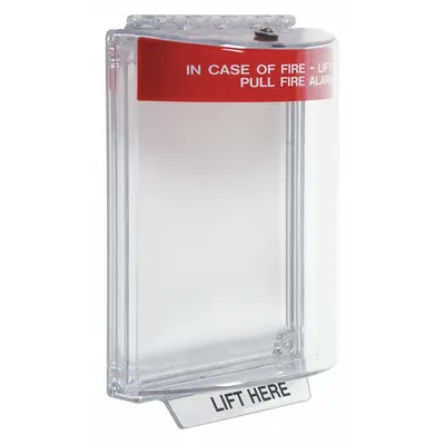 SAFETY TECHNOLOGY INTERNATIONAL STI-13020FR Flush Mount Pull Station Guard, Red - Covers for Fire Alarm Pull Stations