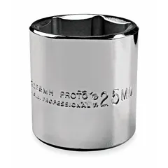 This 1/2" drive hand socket features a 1 3/16" hex size with a 6-point configuration to reduce fastener rounding. The chrome finish provides corrosion resistance. Suitable for tightening or loosening hex fasteners in automotive, industrial, and assembly applications.