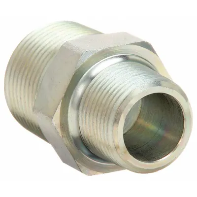 AEROQUIP Hydraulic Hose Adapter: 1 in x 3/4 in Fitting Size, Male x Male, NPTF x NPTF - NPTF-to-NPTF Steel Hydraulic Hose Adapters