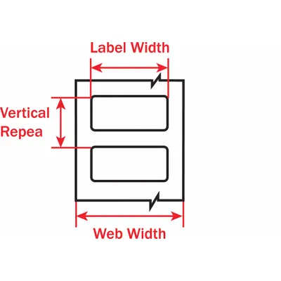 BRADY Wraparound Label: 3/4 in x 1/2 in, Polyimide, White (Matte) - Brady Precut Label Roll Cartridges