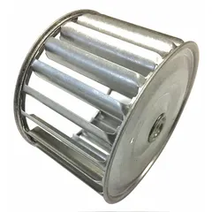 This single-inlet forward-curved blower wheel kit features a 3 3/4 in diameter steel wheel with a 5/16 in bore and CW closed end rotation. It is designed for moving air in HVAC and ventilation systems against low to moderate static pressure. Compatible with Tjernlund HS1 model equipment.