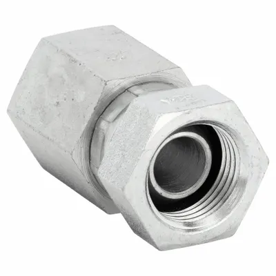 AEROQUIP Hydraulic Hose Adapter: 3/8 in x 3/8 in Fitting Size, Female x Female, NPSM x NPTF - NPSM-to-NPTF Steel Hydraulic Hose Adapters