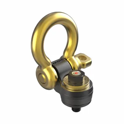 JERGENS Hoist Ring: Swivel, w/Indicator, M36-4.00, Max. 14,770 lb - Force-Indicating Die-Flipping Pivot & Rotate Hoist Rings