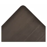Antifatigue Runner: Ribbed, 3 ft x 12 ft, 1 in Thick, Black, Vinyl over PVC Foam, Beveled Edge (MPN 974S0312BL)