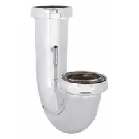 APPROVED VENDOR Bend: Brass, Chrome-Plated, Silver, 1 1/2 in Nominal Pipe Size, 5 1/2 in Overall Lg