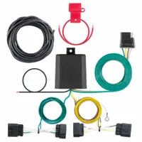 4-way flat connector for trailer lighting electrical connections. Rated IP67 for dust and water ingress protection. Black housing. Suitable for connecting towing vehicles to trailers in fleet and light-duty applications